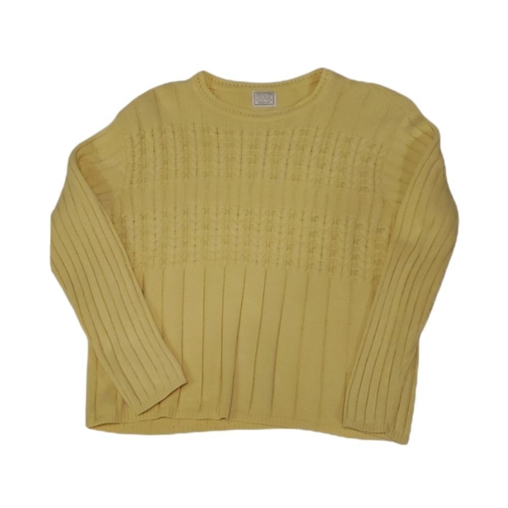 Yellow cable knit type sweater